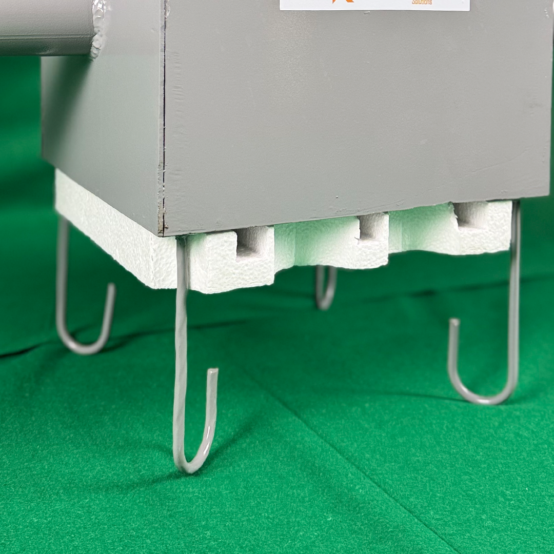 Ganchos em J para fixação subterrânea permanente do equipamento